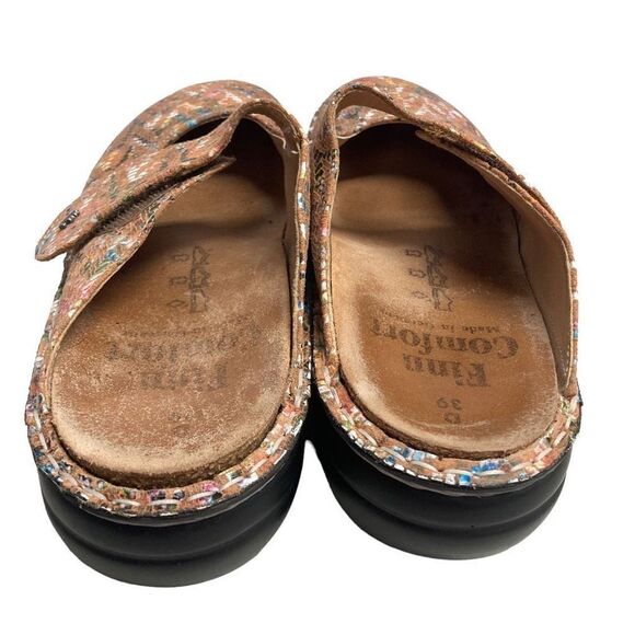 FINN‎ COMFORT Stanford Multicolor Leather Germany Clog Slides Size 39   8-8.5 - Picture 2 of 12